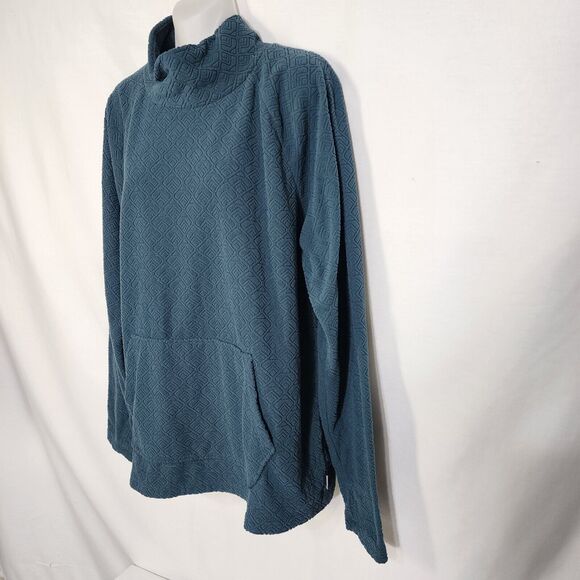 Eddie Bauer Women Sweatshirt Size TL Quest Fleece Funnel Neck Pullover Thumbhole - Picture 5 of 10